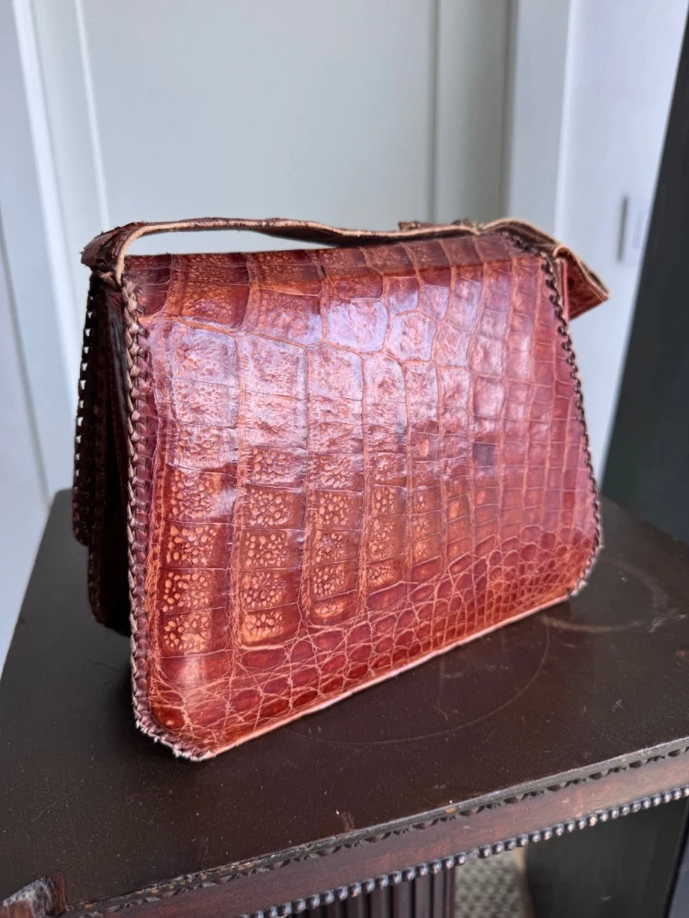 Vintage Authentic Alligator Handbag from 1949
